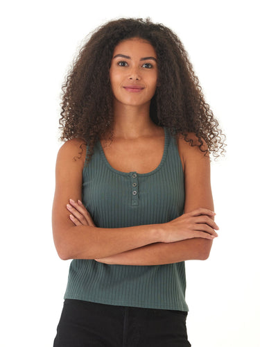Kathy Organic Rib Henley Tank Womens Tops Tanks Threads 4 Thought