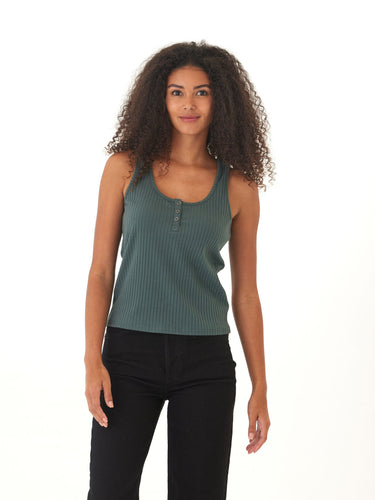 Kathy Organic Rib Henley Tank Womens Tops Tanks Threads 4 Thought