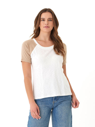 Lynsey Slub Jersey Colorblock Raglan Crew Tee Threads 4 Thought
