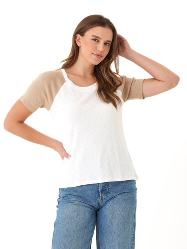 Lynsey Slub Jersey Colorblock Raglan Crew Tee Threads 4 Thought