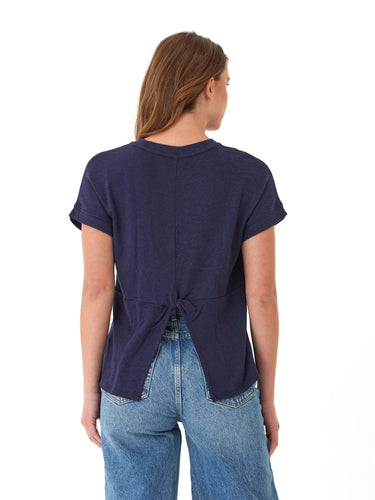 Gianna Textured Slub Jersey Twist Back Tee Threads 4 Thought
