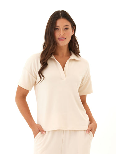 Melanie Modal Terry Top Womens Tops Short Shirt Threads 4 Thought