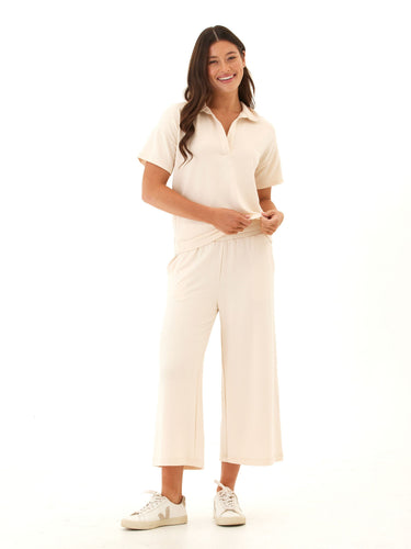 Serena Modal Terry Wide Leg Crop Pant Threads 4 Thought