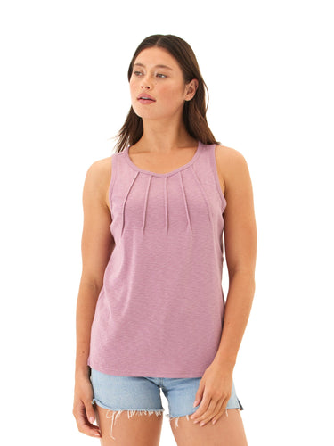 Selina Textured Slub Jersey Pleated Tank Womens Tops Tanks Threads 4 Thought