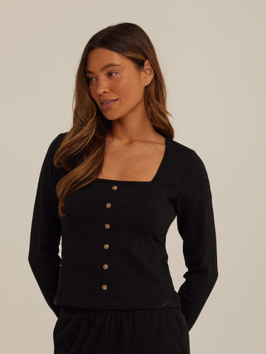 Jamila Smocked Jersey Long Sleeve Womens Tops Long Shirt Threads 4 Thought