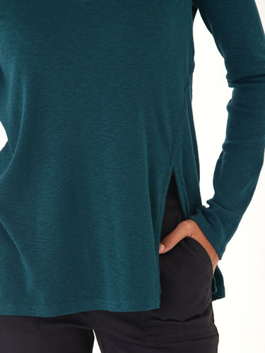 Agatha Textured Slub Jersey Slit Long Sleeve Threads 4 Thought