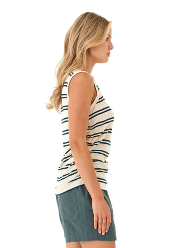 Megan Feather Rib Ruched Tank Womens Tops Tanks Threads 4 Thought
