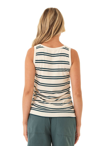 Megan Feather Rib Ruched Tank Womens Tops Tanks Threads 4 Thought