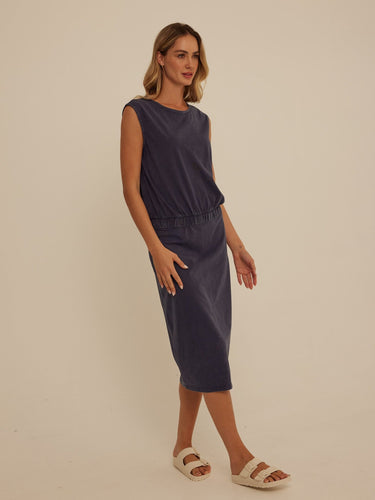 Adella Mineral Wash Eco Jersey Midi Skirt Womens Bottoms Skirt Threads 4 Thought