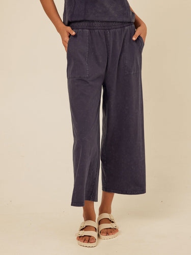 Alva Mineral Wash Eco Jersey Wide Leg Capri Pant Womens Bottoms Pants Threads 4 Thought