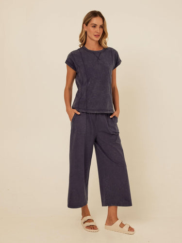 Laurie Mineral Wash Eco Jersey Tee Womens Tops Short Shirt Threads 4 Thought