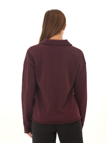 Lucetta Cotton Blend Terry Collar Top Threads 4 Thought