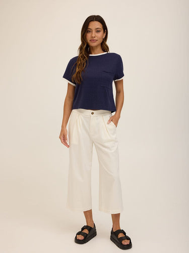 Shelbie Triblend Jersey Pocket Ringer Tee Womens Tops Short Tee Threads 4 Thought