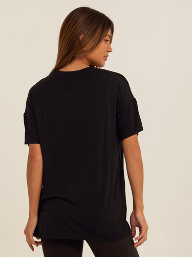 Andie Tencel Jersey Relaxed Tee Womens Tops Short Tee Threads 4 Thought