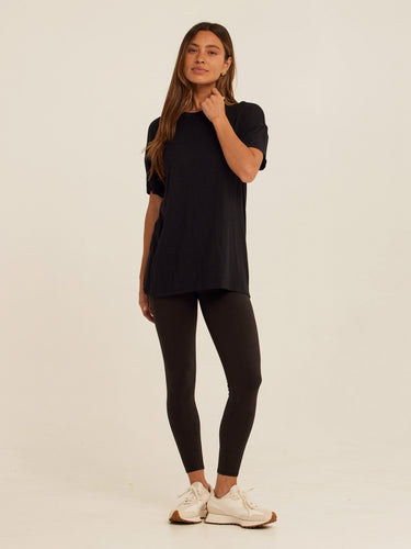 Andie Tencel Jersey Relaxed Tee Womens Tops Short Tee Threads 4 Thought