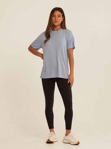 Andie Tencel Jersey Relaxed Tee Womens Tops Short Tee Threads 4 Thought