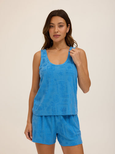 Kassie Vacay Vibes Jacquard Terry Tank Womens Tops Tanks Threads 4 Thought