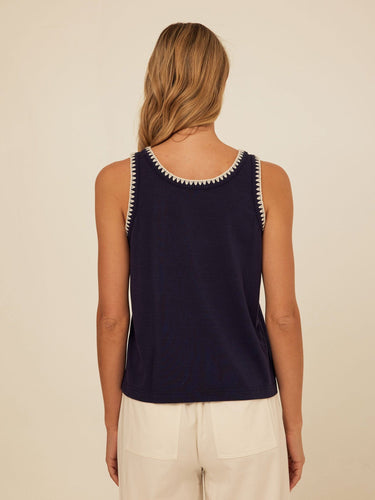 Genevieve Novelty Stitch Eco Jersey Tank Threads 4 Thought
