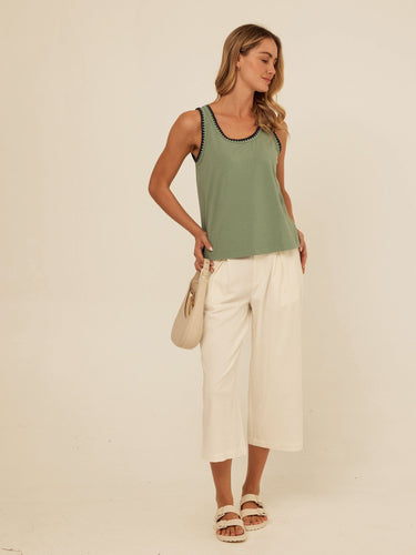 Genevieve Novelty Stitch Eco Jersey Tank Threads 4 Thought