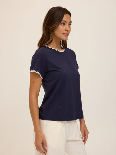Ginny Novelty Stitch Eco Jersey Tee Threads 4 Thought