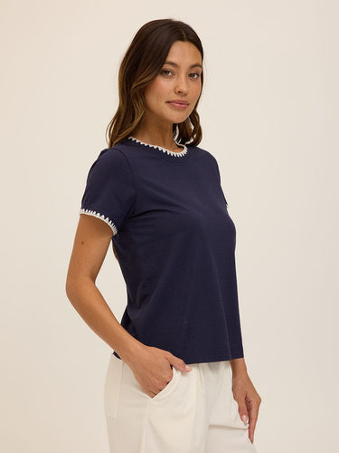 Ginny Novelty Stitch Eco Jersey Tee Threads 4 Thought