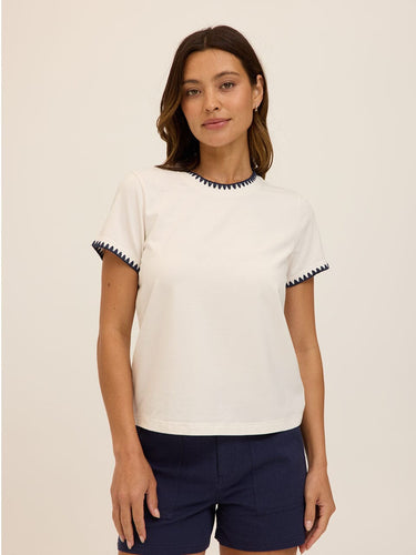 Ginny Novelty Stitch Eco Jersey Tee Threads 4 Thought