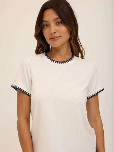 Ginny Novelty Stitch Eco Jersey Tee Threads 4 Thought