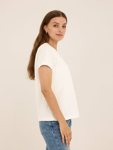 Aria Organic Cotton V-Neck Tee Womens Tops Short Tee Threads 4 Thought