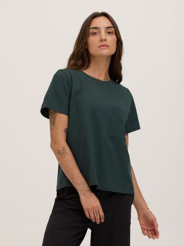 Beth Essential Jersey Pocket Tee Womens Tops Short Tee Threads 4 Thought