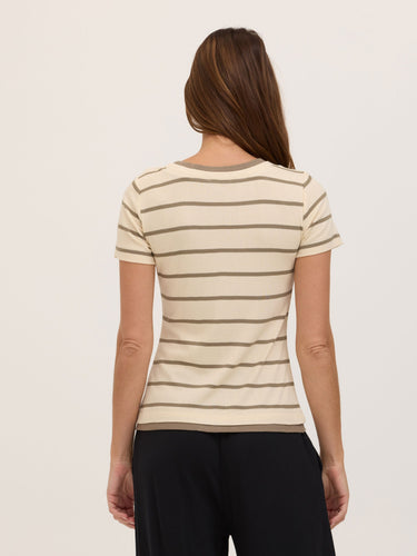 Pearl Caribbean Stripe Feather Rib Layered Tee Threads 4 Thought