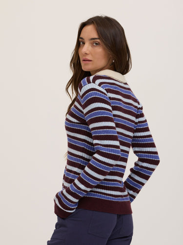 Kimmy Sonoma Stripe Cozy Rib Knit Sweater Womens Outerwear Sweater Threads 4 Thought