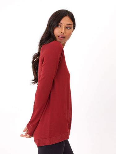 Leanna Feather Fleece Tunic Womens Outerwear Sweatshirt Threads 4 Thought