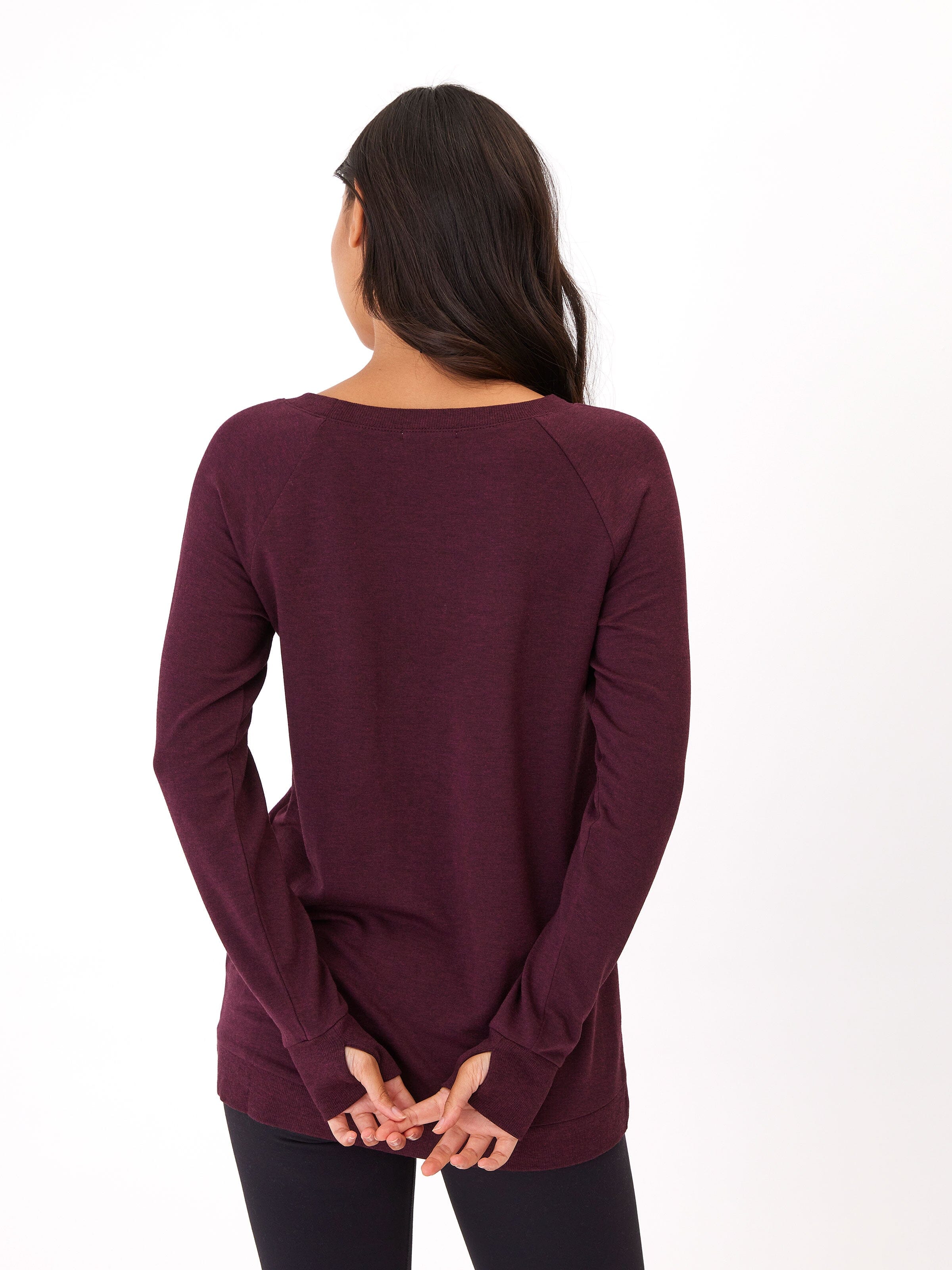 Leanna Feather Fleece Tunic Womens Outerwear Sweatshirt Threads 4 Thought 