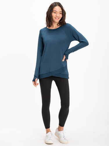 Leanna Feather Fleece Tunic Womens Outerwear Sweatshirt Threads 4 Thought