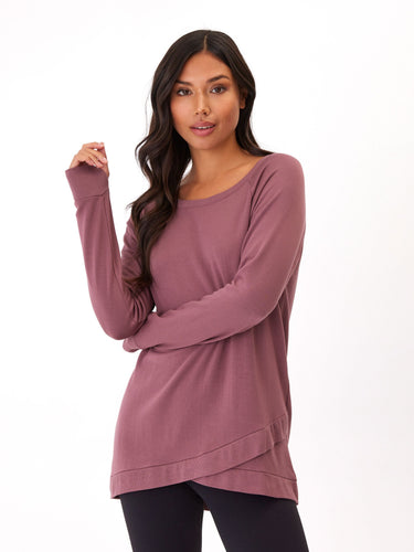 Leanna Feather Fleece Tunic Womens Outerwear Sweatshirt Threads 4 Thought