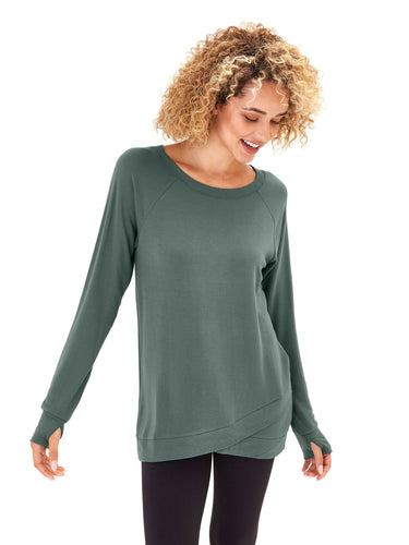 Leanna Feather Fleece Tunic Womens Outerwear Sweatshirt Threads 4 Thought