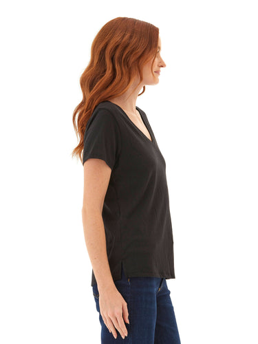 Pattie Triblend V-Neck Tee Womens Tops Short Tee Threads 4 Thought