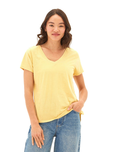 Pattie Triblend V-Neck Tee Womens Tops Short Tee Threads 4 Thought