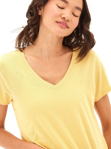 Pattie Triblend V-Neck Tee Womens Tops Short Tee Threads 4 Thought