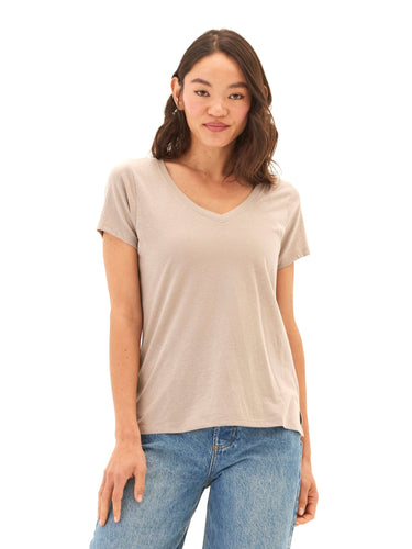 Pattie Triblend V-Neck Tee Womens Tops Short Tee Threads 4 Thought