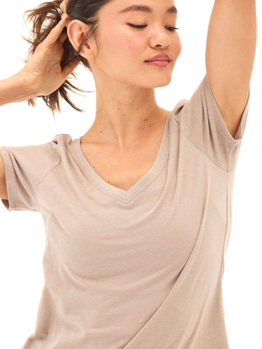 Pattie Triblend V-Neck Tee Womens Tops Short Tee Threads 4 Thought