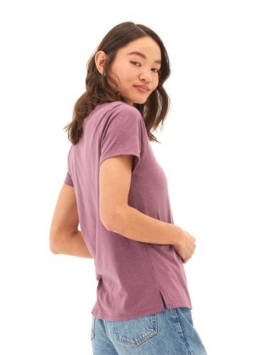 Pattie Triblend V-Neck Tee Womens Tops Short Tee Threads 4 Thought