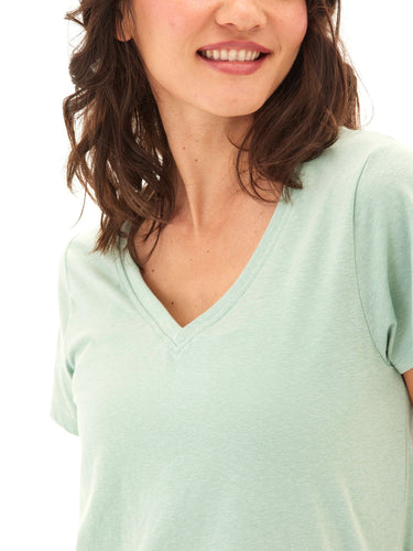 Pattie Triblend V-Neck Tee Womens Tops Short Tee Threads 4 Thought
