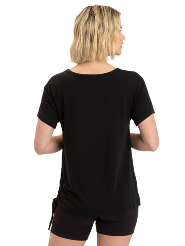 Nia Side Ruched Jersey Tee Womens Tops Short Threads 4 Thought