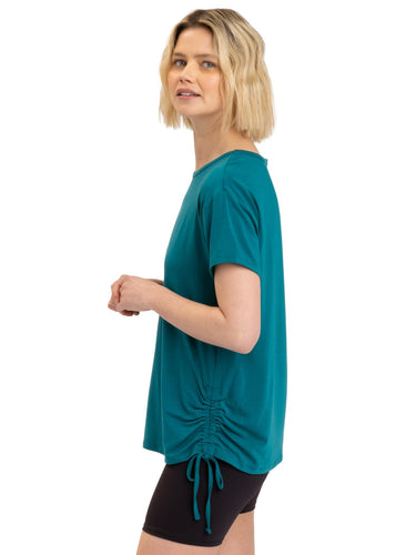 Nia Side Ruched Jersey Tee Womens Tops Short Threads 4 Thought