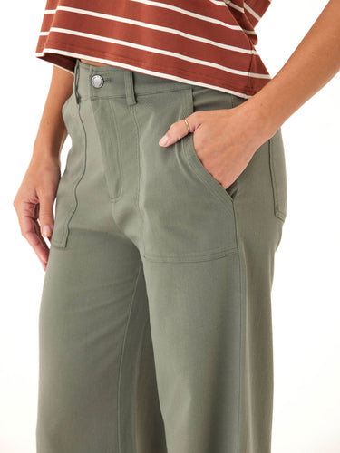 Pamela Stretch Twill Wide Leg Pant Womens Bottoms Pants Threads 4 Thought