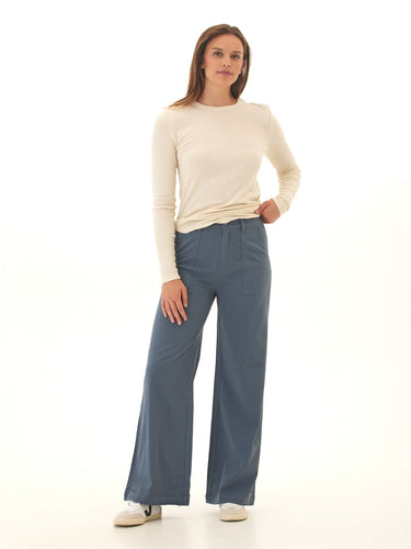 Pamela Stretch Twill Wide Leg Pant Threads 4 Thought