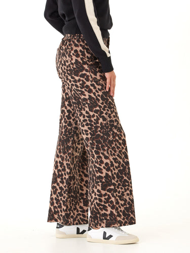 Pamela Wild Animal Print Stretch Twill Wide Leg Pant Womens Bottoms Pants Threads 4 Thought