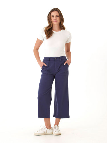 Pamela Stretch Twill Wide Leg Crop Pant Womens Bottoms Pants Threads 4 Thought