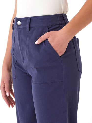 Pamela Stretch Twill Wide Leg Crop Pant Womens Bottoms Pants Threads 4 Thought